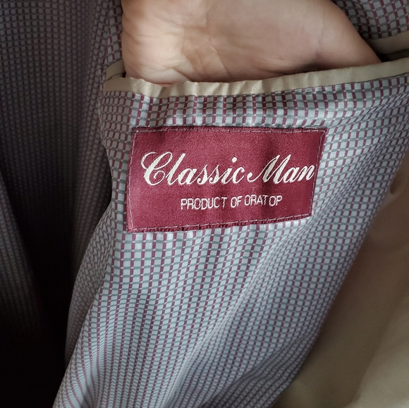 Vintage Finnish-made Late Soviet Era "Classic Man" Beige Khaki Trench Coat - Picture 3 of 15